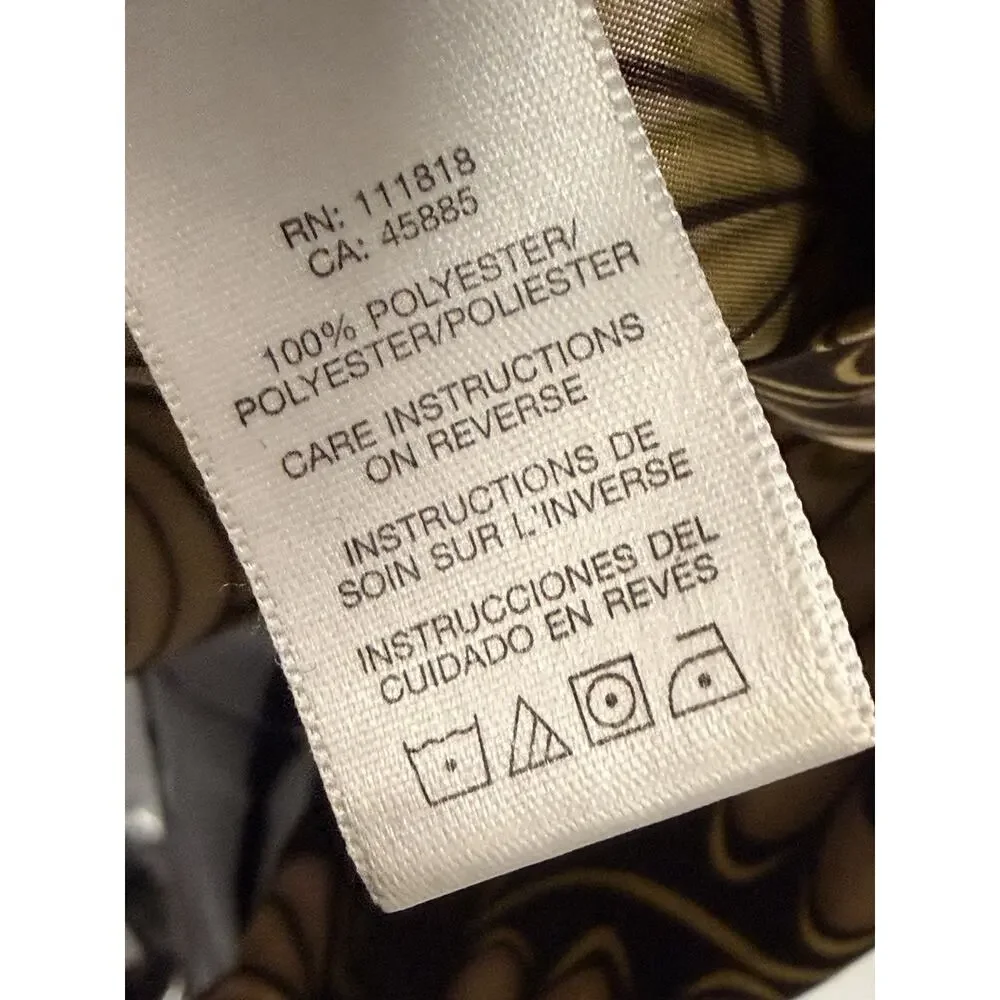 Michael Michael Kors Dress PS Petite Brown Retro Floral Long Sleeve Shirt Dress